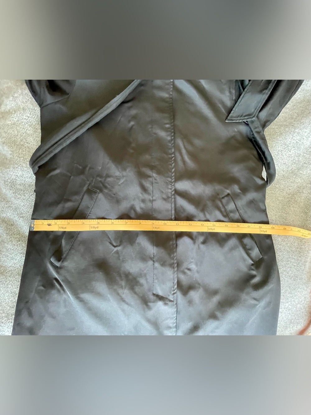 Fendi Silk Trench Coat with Zucca Silk Wool Blend Lining Vintage - Picture 15 of 17